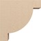 Ekena Millwork 5"W x 20"D x 20"H Thin Alpine Rough Cedar Woodgrain TimberThane Corbel, Primed Tan CORUR05X20X20ALPRCPR - alternate 4